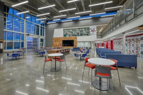 Cherry Creek Innovation Center Polished Concrete Open Seating Area