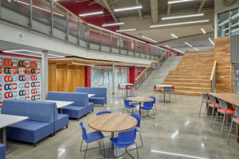 Cherry Creek Innovation Center Polished Concrete View Up Stairs